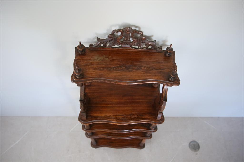 フランスアンティークナポレオン3世様式シェルフ/キャビネット飾り棚(90-137