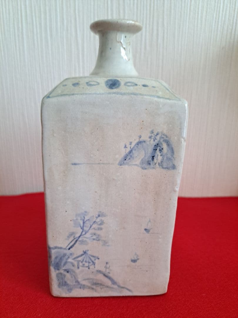 古伊万里 青花 李朝 徳利 花入 古美術 骨董