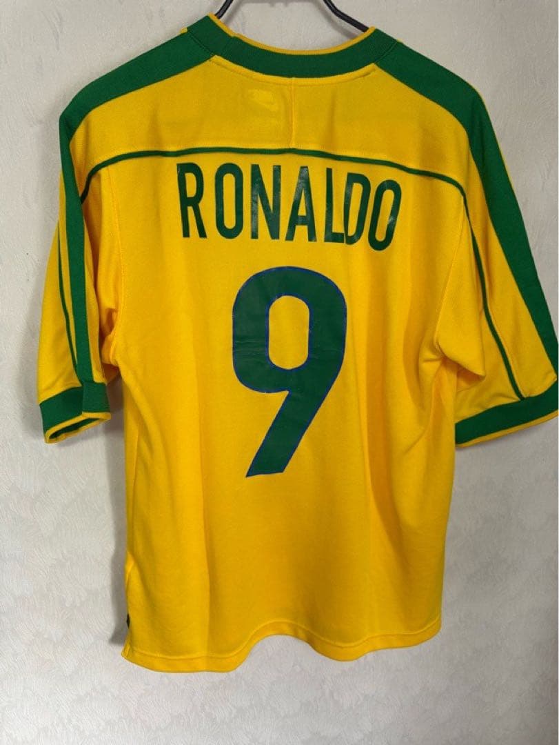98年 ブラジル代表 ユニフォーム ホーム ナイキ NIKE ロナウド 9 UK