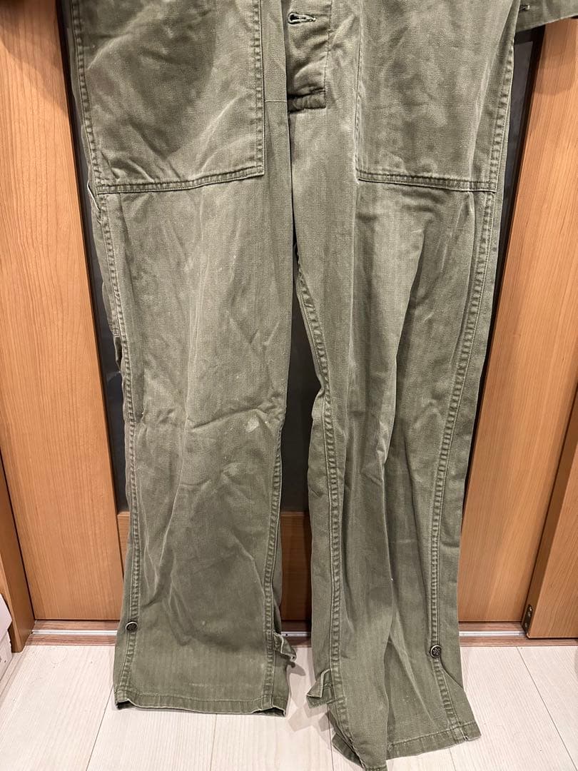 ミリタリーつなぎvintage 13スターボタンヘリンボーン　40s50s60s