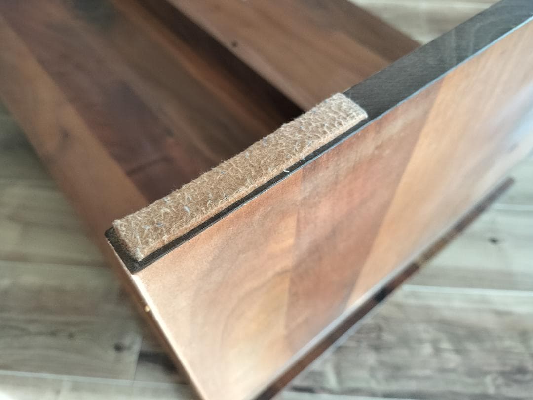 あや　レア 中棚付き ウォールナット 無垢 ローテーブル 板厚20mm