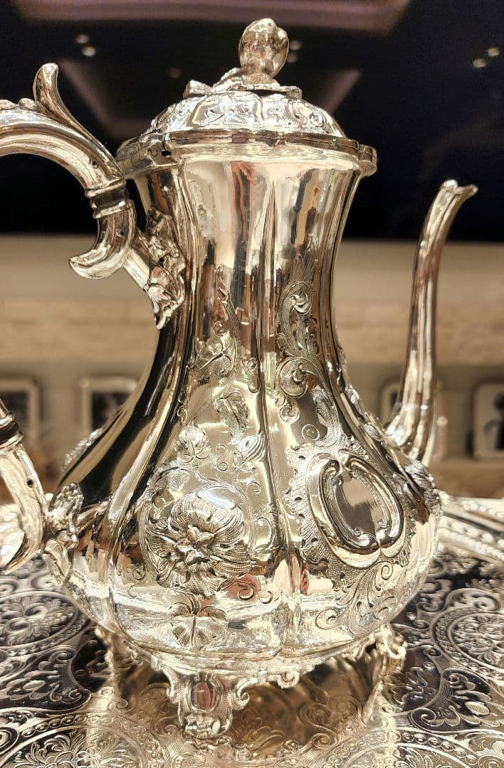 追加画像 純銀P ⑮ ティーセット ヴィクトリアン  シルバー アンティーク