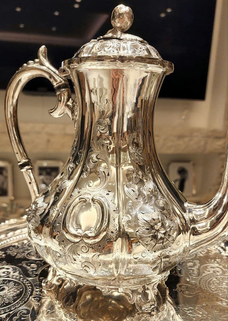 追加画像 純銀P ⑮ ティーセット ヴィクトリアン  シルバー アンティーク