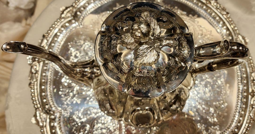 追加画像 純銀P ⑮ ティーセット ヴィクトリアン  シルバー アンティーク