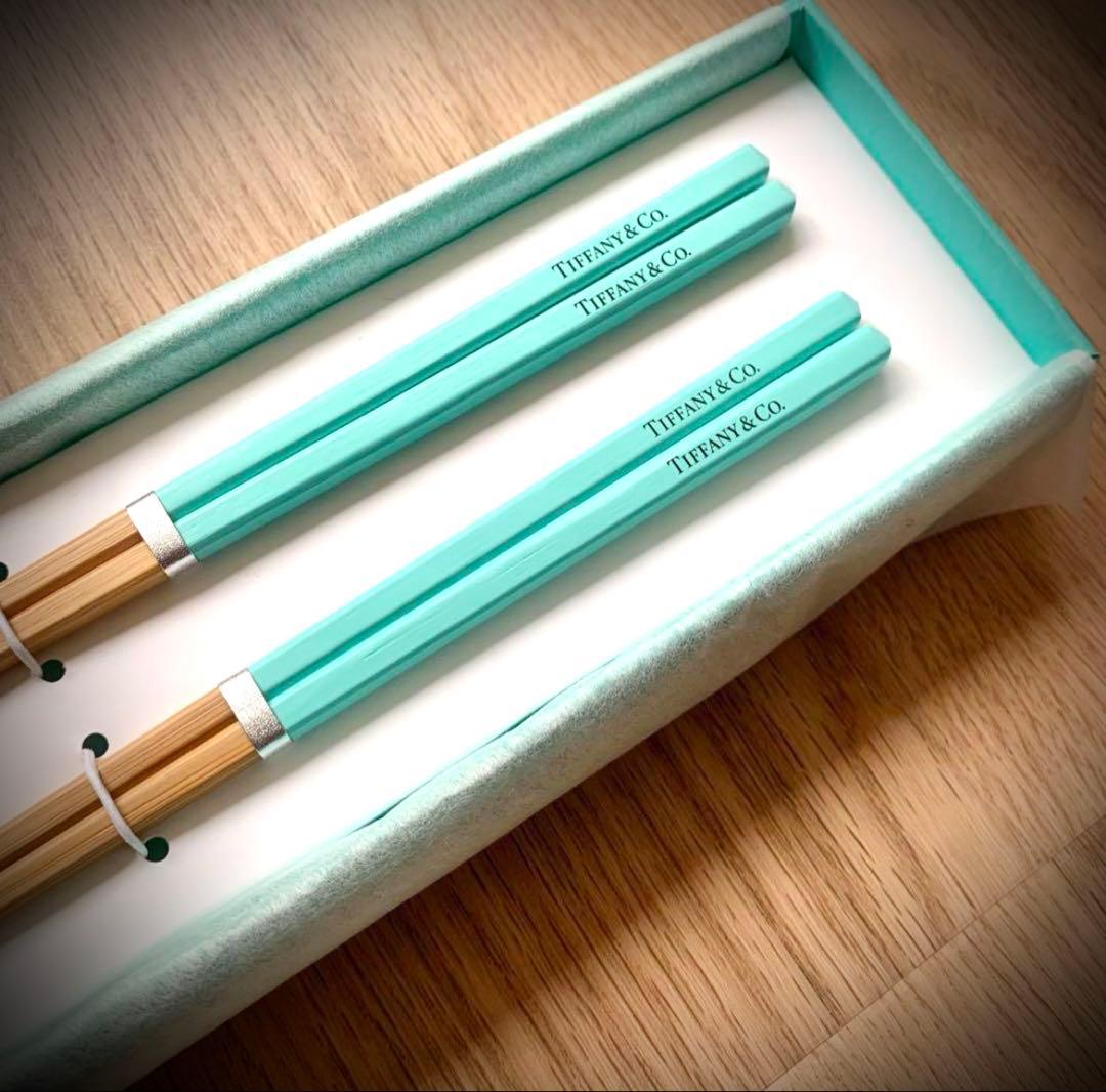 Tiffany オリジナル夫婦箸 / 正規箱&正規紙袋付き