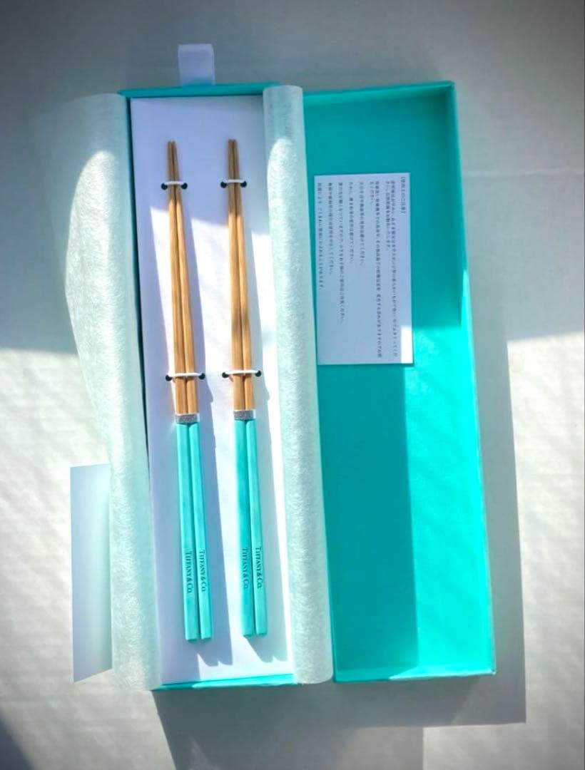 Tiffany オリジナル夫婦箸 / 正規箱&正規紙袋付き
