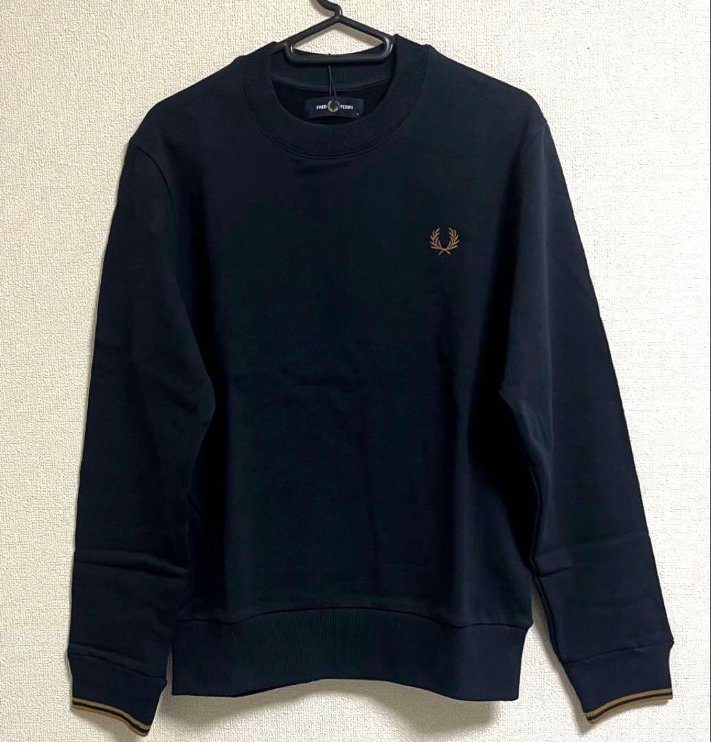 FRED PERRY/フレッドペリークルーネック スウェットトレーナーネイビーS