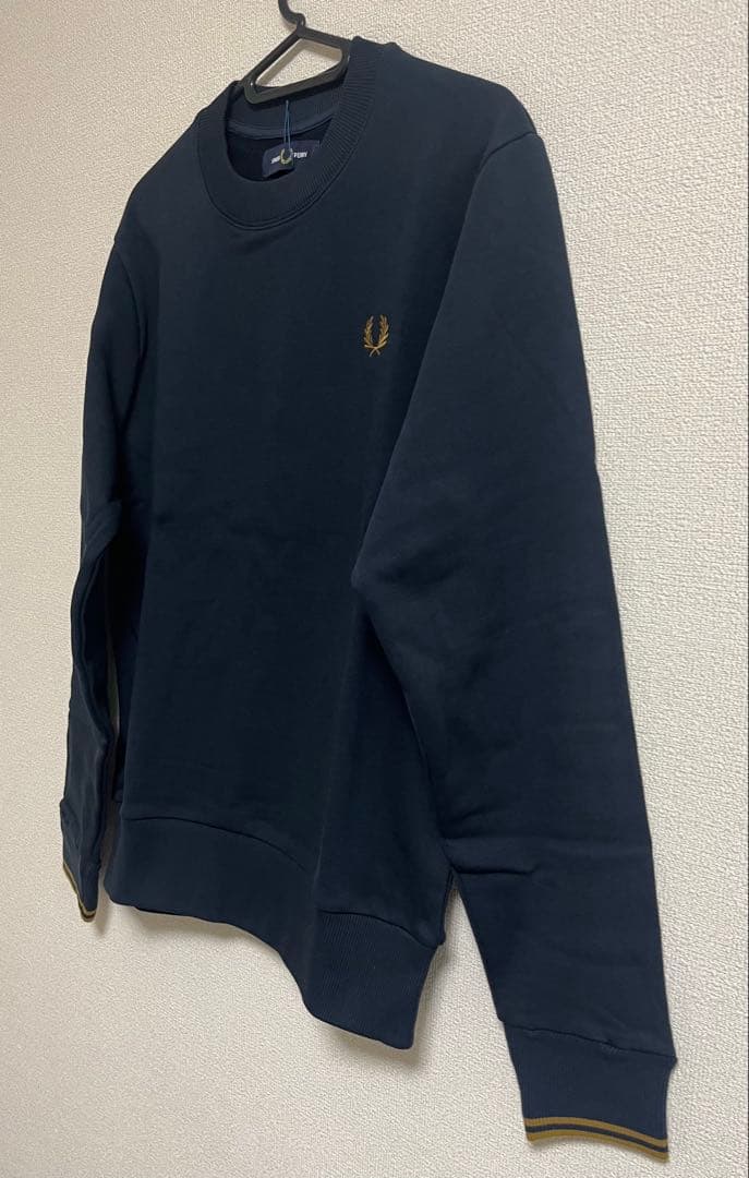 FRED PERRY/フレッドペリークルーネック スウェットトレーナーネイビーS