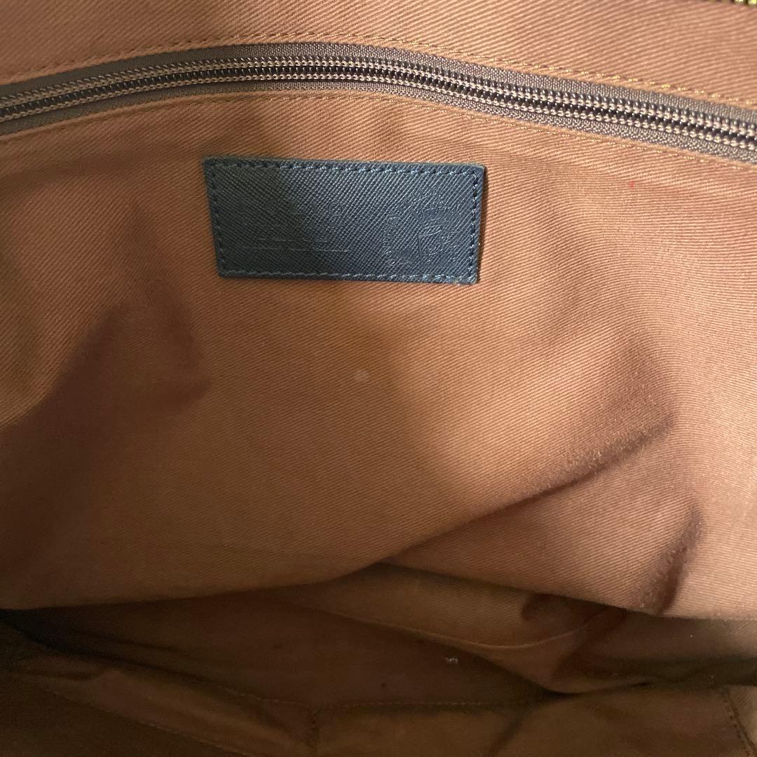 イタリア製　ＦClioネイビー レザー ビジネスバッグ