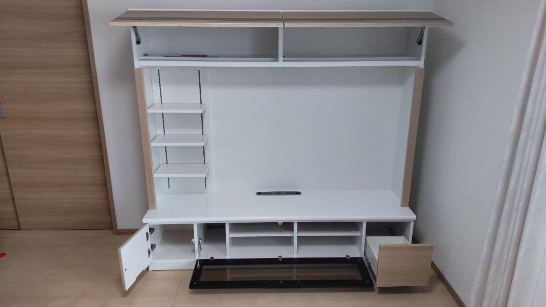 テレビボード・ホワイト✕ベージュ美品