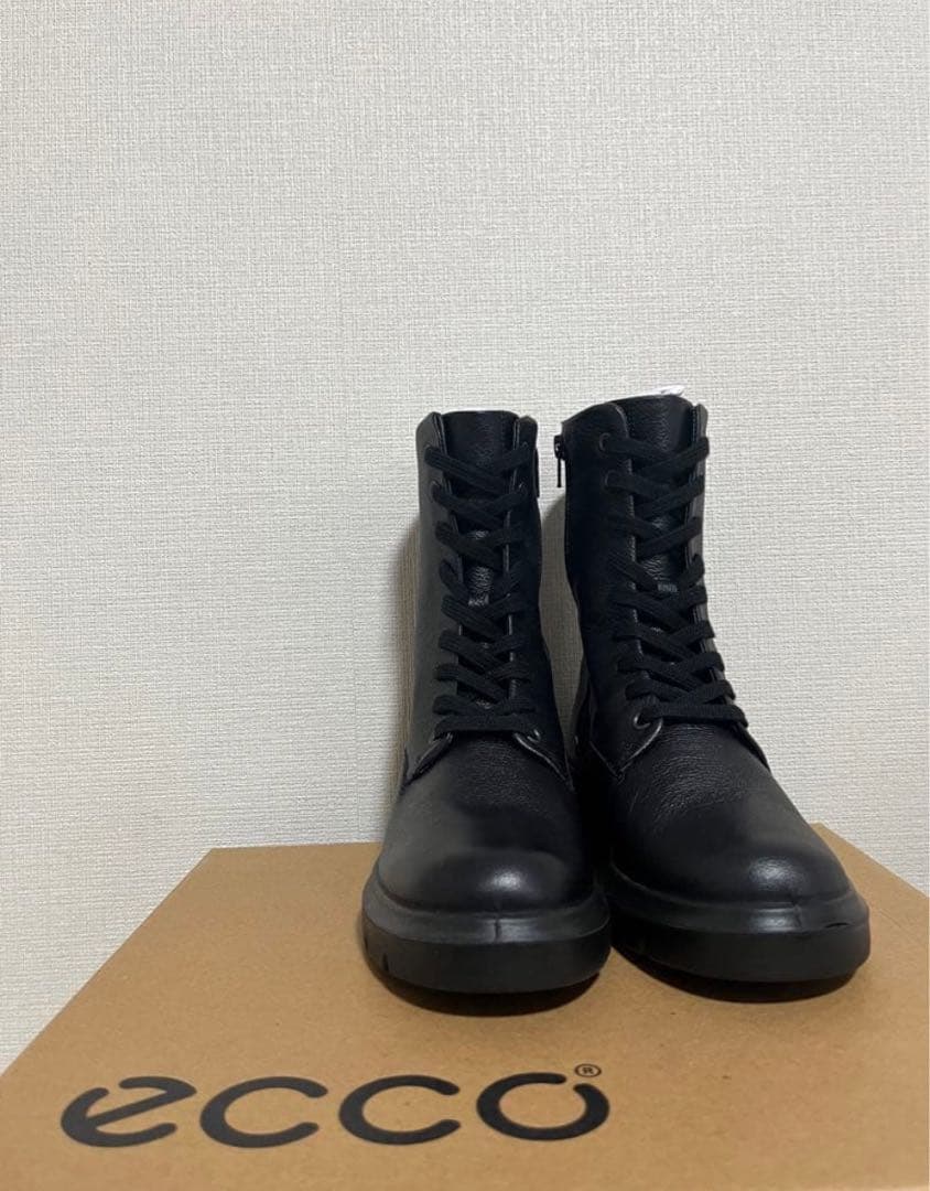 さ*ん様 新品エコーNouvelle W Lace-Up Boot 厚底ブラック