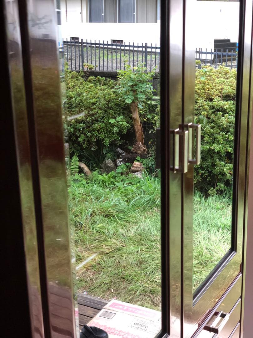 希少品 YAMAHA 昭和モダンキャビネット 蒔絵風意匠・ガラス戸 木製収納家具