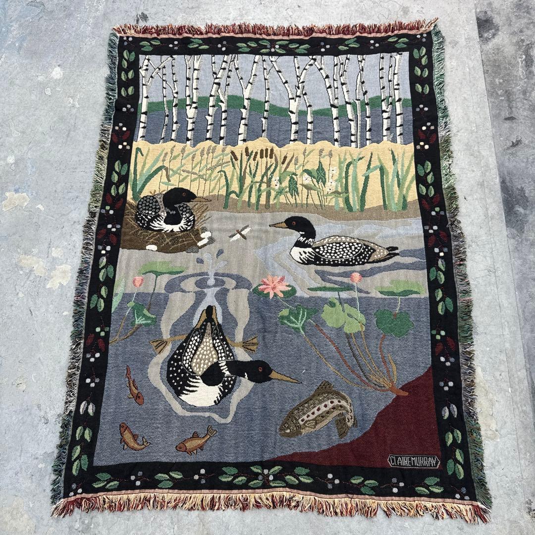 80年代LL Bean マルチカバー　ソファーカバー　ラグ 157x105