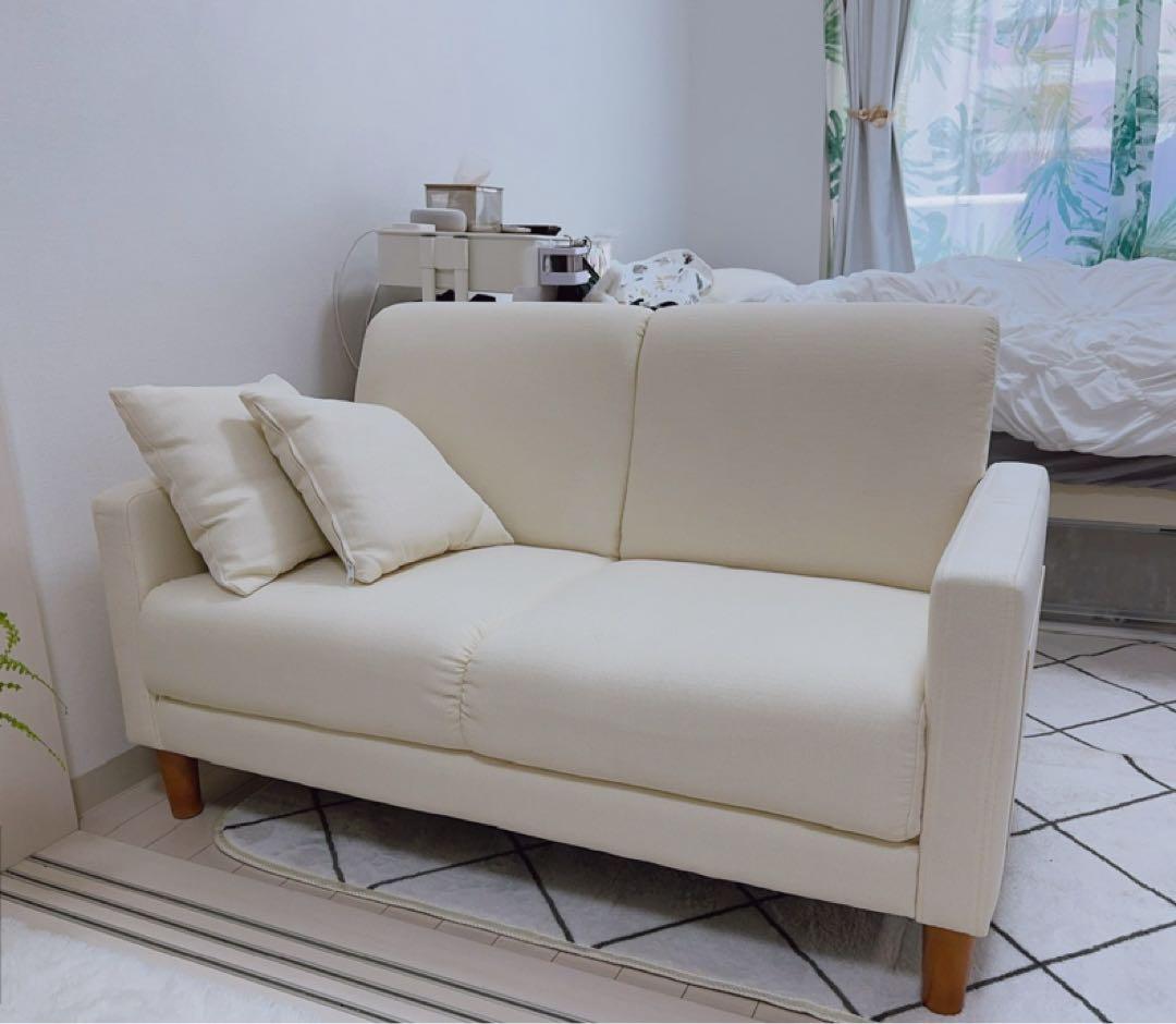 Emma▪️2人掛けソファ 113cm幅 アイボリー