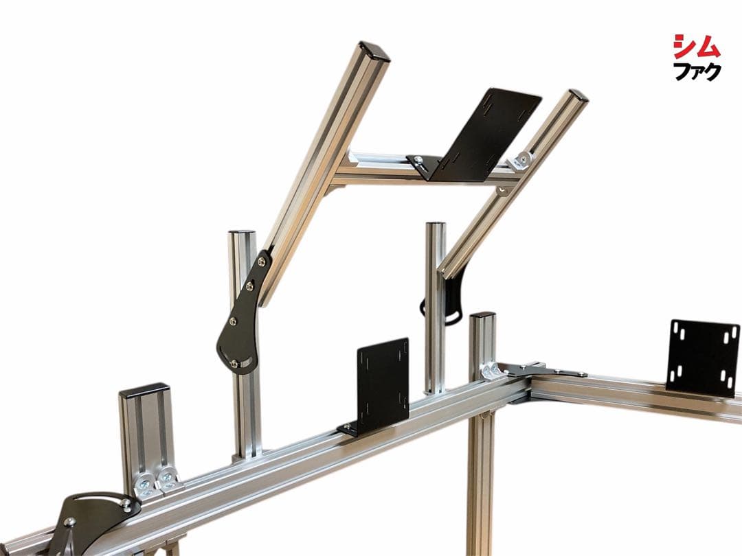 トリプルモニタースタンド+クワッドモニタースタンド 4画面 自立型 シム