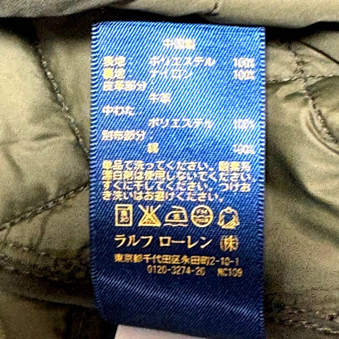 ポロ　ラルフローレン　キルティング　ジャケット　中綿　襟　コーデュロイ　M