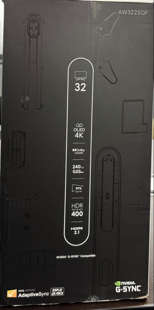 【未開封】Alienware 32 4K QD-OLED ゲーミングモニター