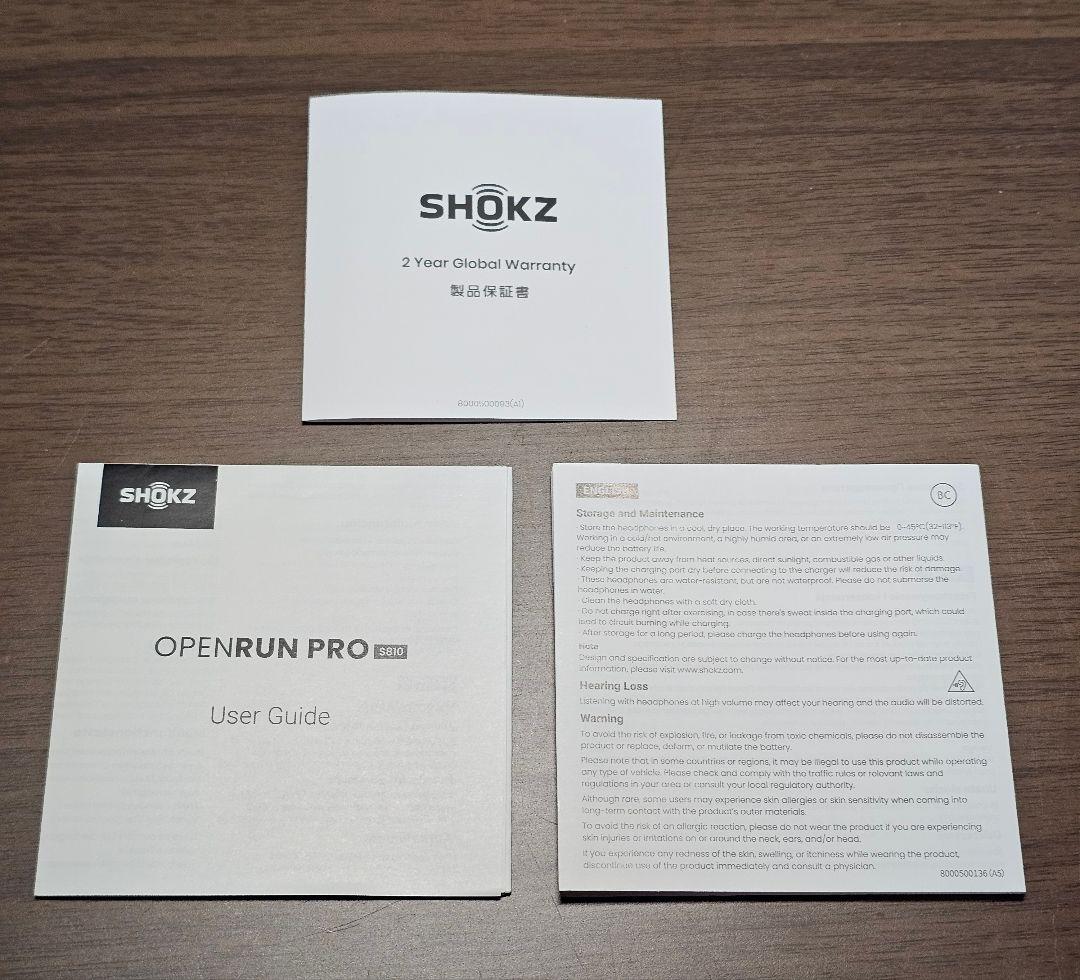 オ*シ様 Shokz OpenRun Pro 骨伝導イヤホン ワイヤレス 　要記