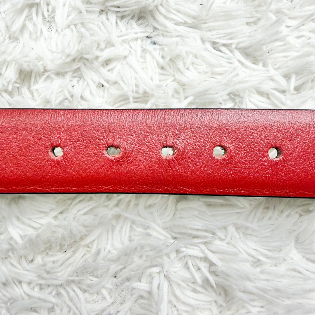 【美品&付属品あり】フェラガモ リバーシブルベルト ダブルガンチーニ 黒 赤