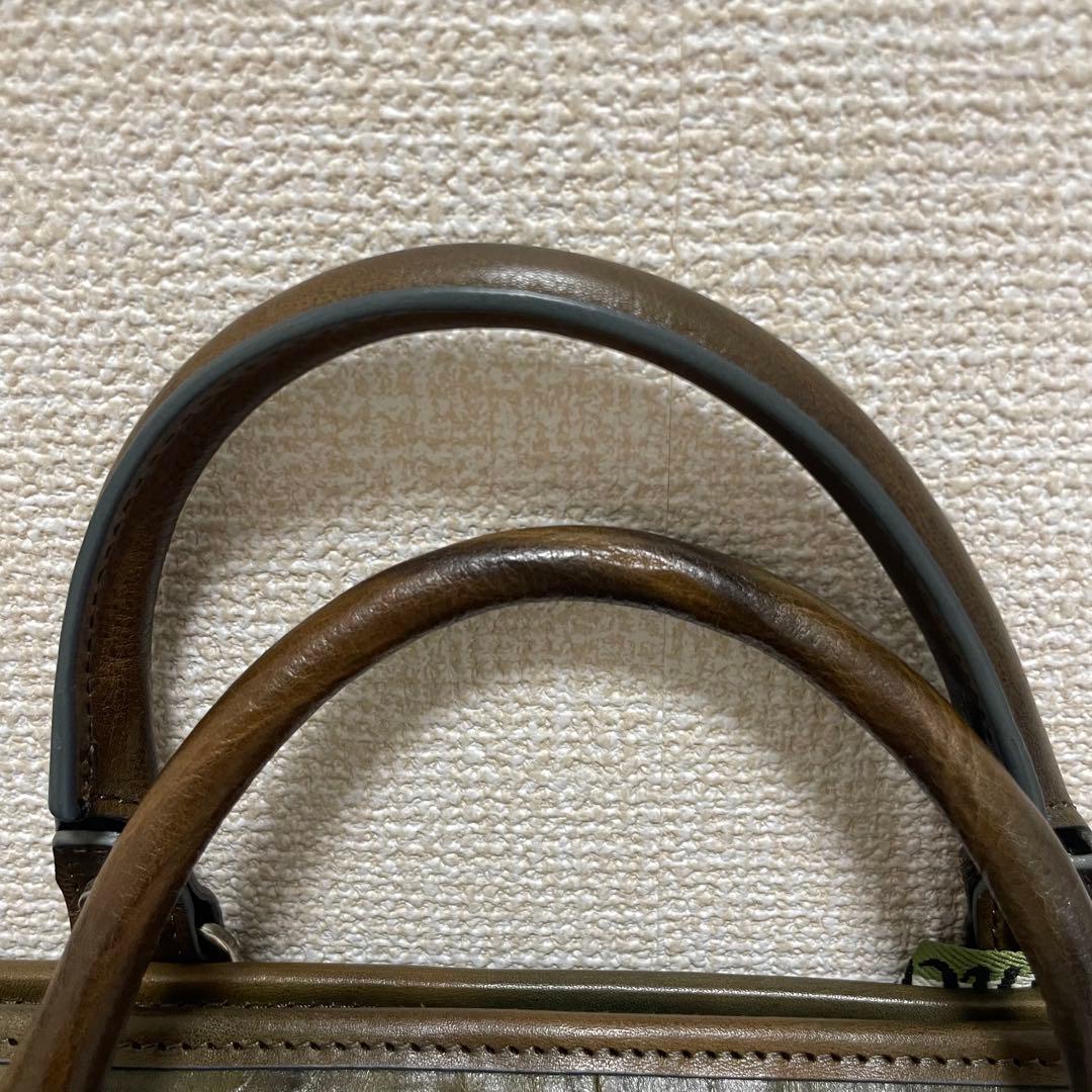 定価52,800円｜オロビアンコ【A4収納】ビジネスバッグ 本革コンビ グレー