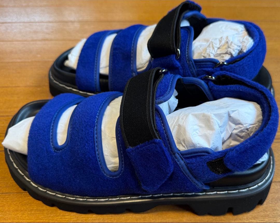 ENFOLD(エンフォルド) WINTER SANDALS ブルー 袋付き