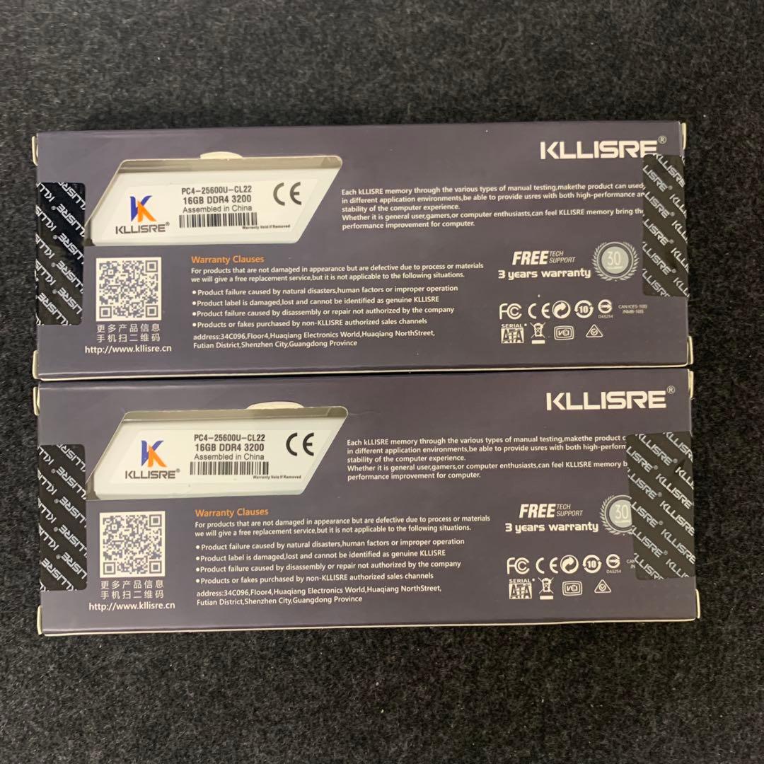 KLLISRE 16GB×2枚　DDR4 3200MHz メモリー