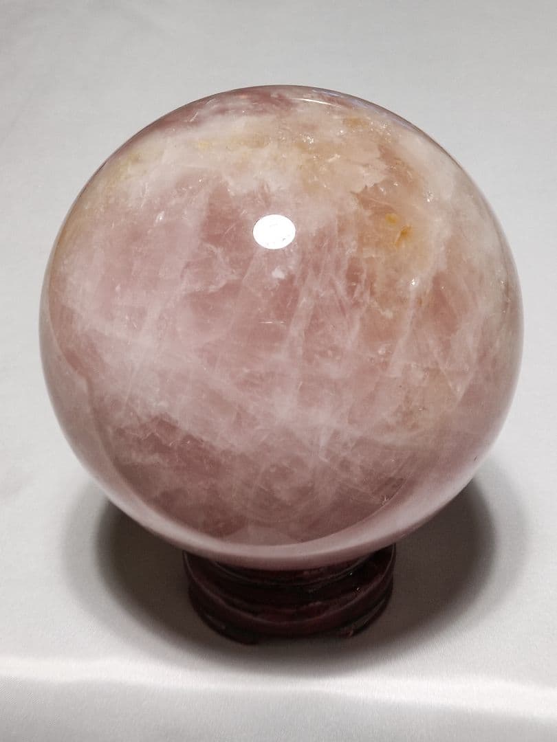 パワーストーン　天然石　ローズクォーツ　丸玉　直径10cm　No.375