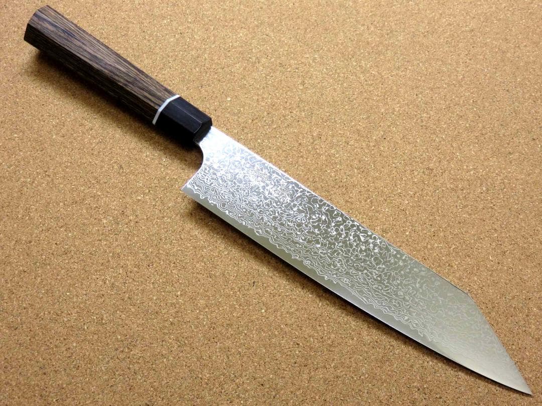 牛刀 210mm 瑞雲 関の刃物 ダマスカス63層 SPG2 両刃 洋包丁 桐箱