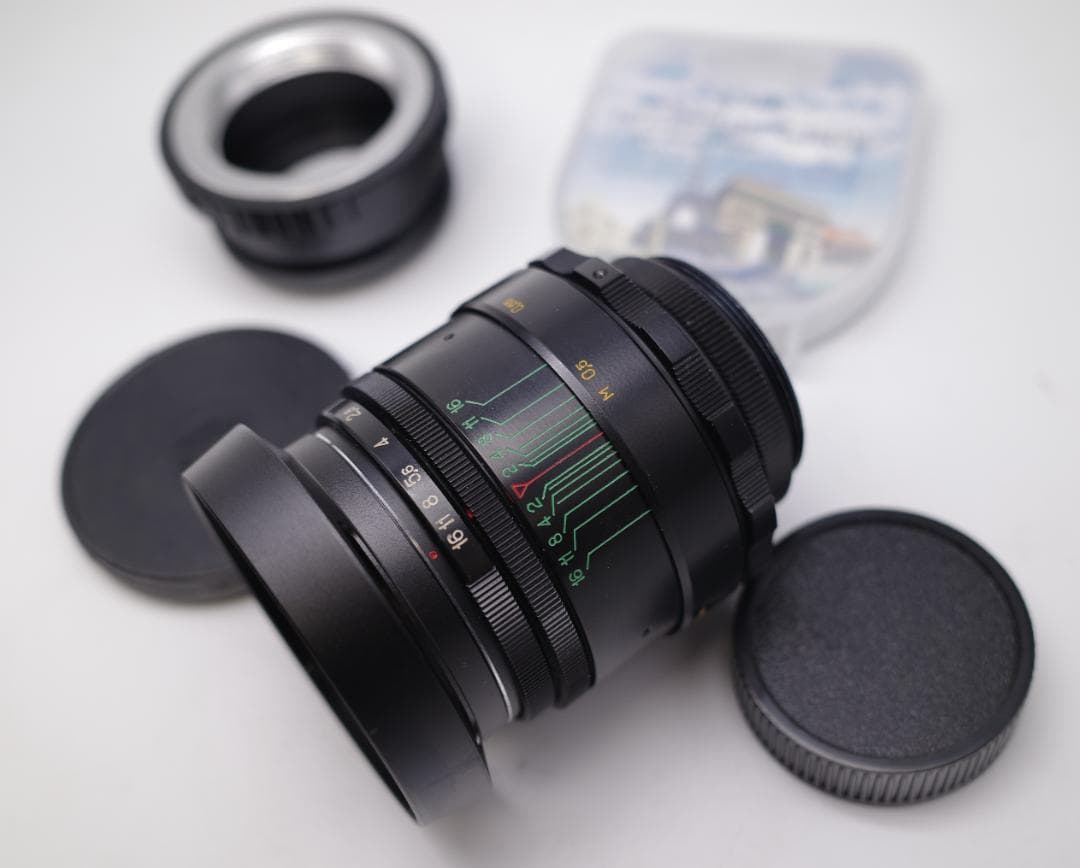 24　未使用　ぐるぐるボケレンズ　ヘリオス　44-2　M42アダプター付