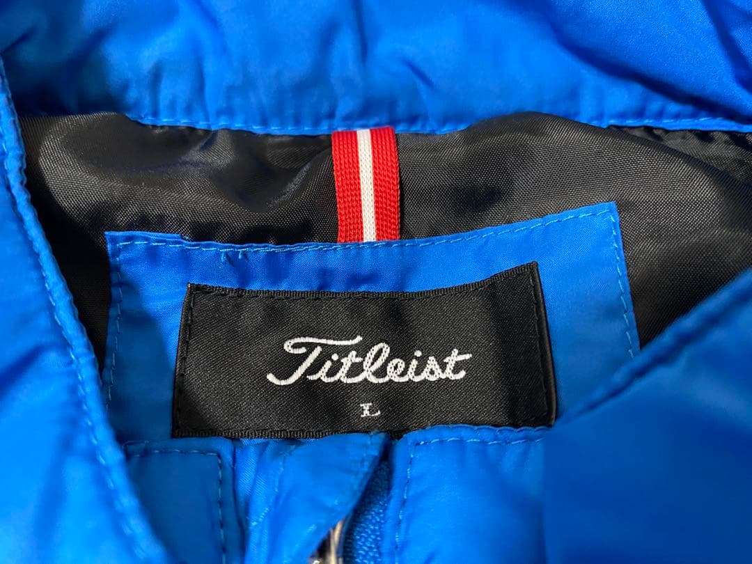 【美品】Titleist タイトリスト 中綿 キルティング フルジップ Ｌ 青