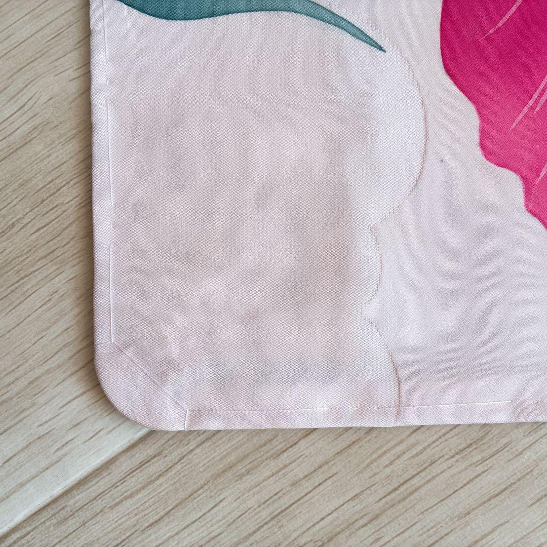 訪問着　フルセット　着物　正絹　ピンク　鮮やか華　百合　しつけ糸付き　J10