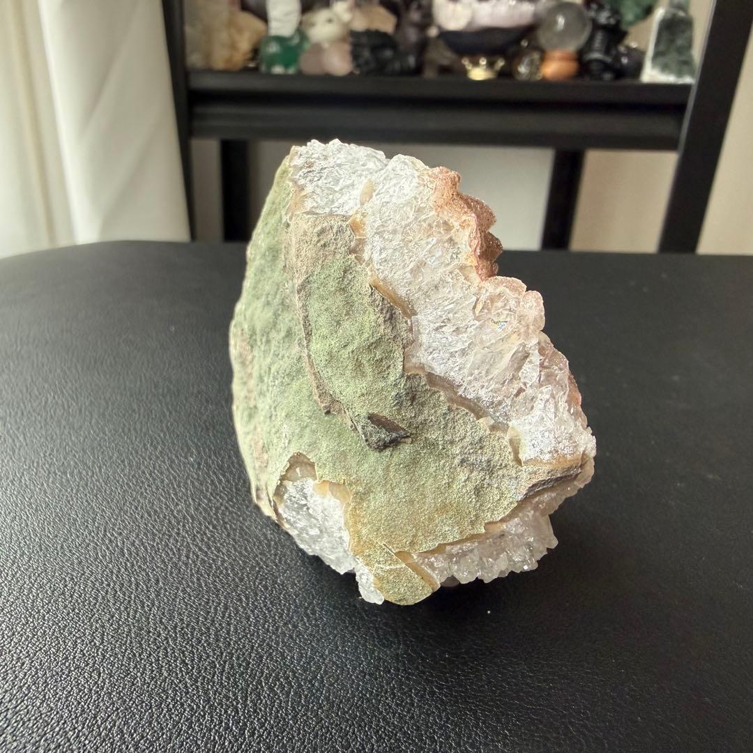 【KAORI】天然石シュガーアメジストの原石　置物　鉱物NO.021011