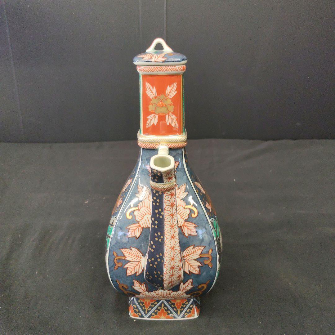 お値下げ 林九郎 金彩色絵 錦牡丹流水文様 水差