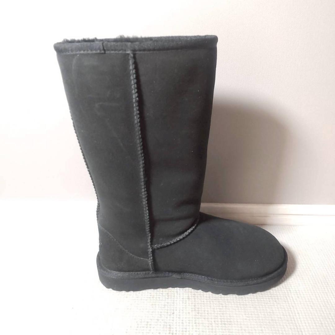 未使用級 UGG CLASSIC TALL ムートンブーツ 黒 ブラック 秋冬