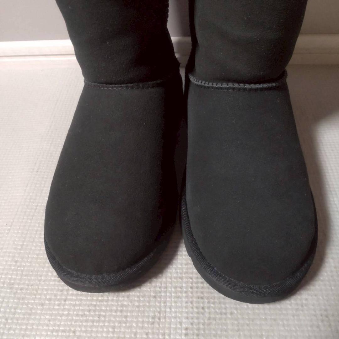 未使用級 UGG CLASSIC TALL ムートンブーツ 黒 ブラック 秋冬