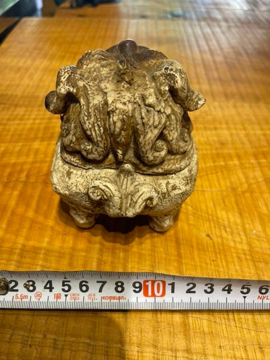 香炉 志野 狛犬 本阿弥光悦 白釉獅子