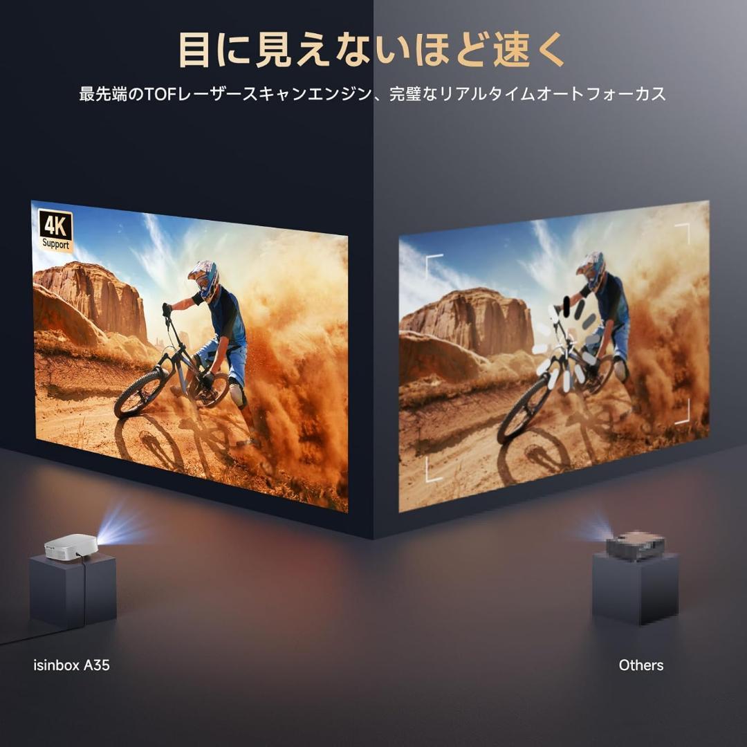 iSinboxプロジェクター Netflix公式ライセンス 超短焦点Dolby