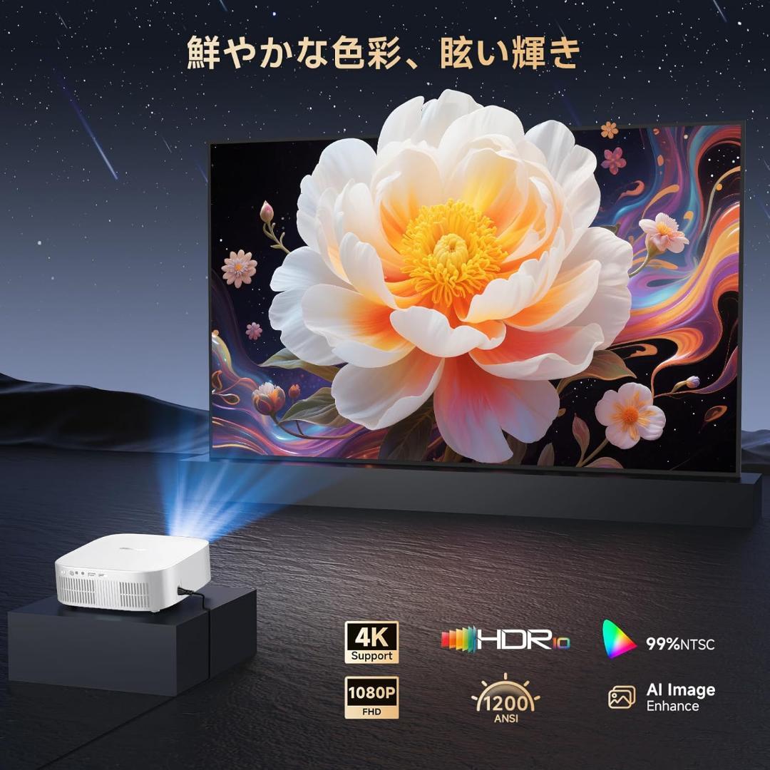 iSinboxプロジェクター Netflix公式ライセンス 超短焦点Dolby