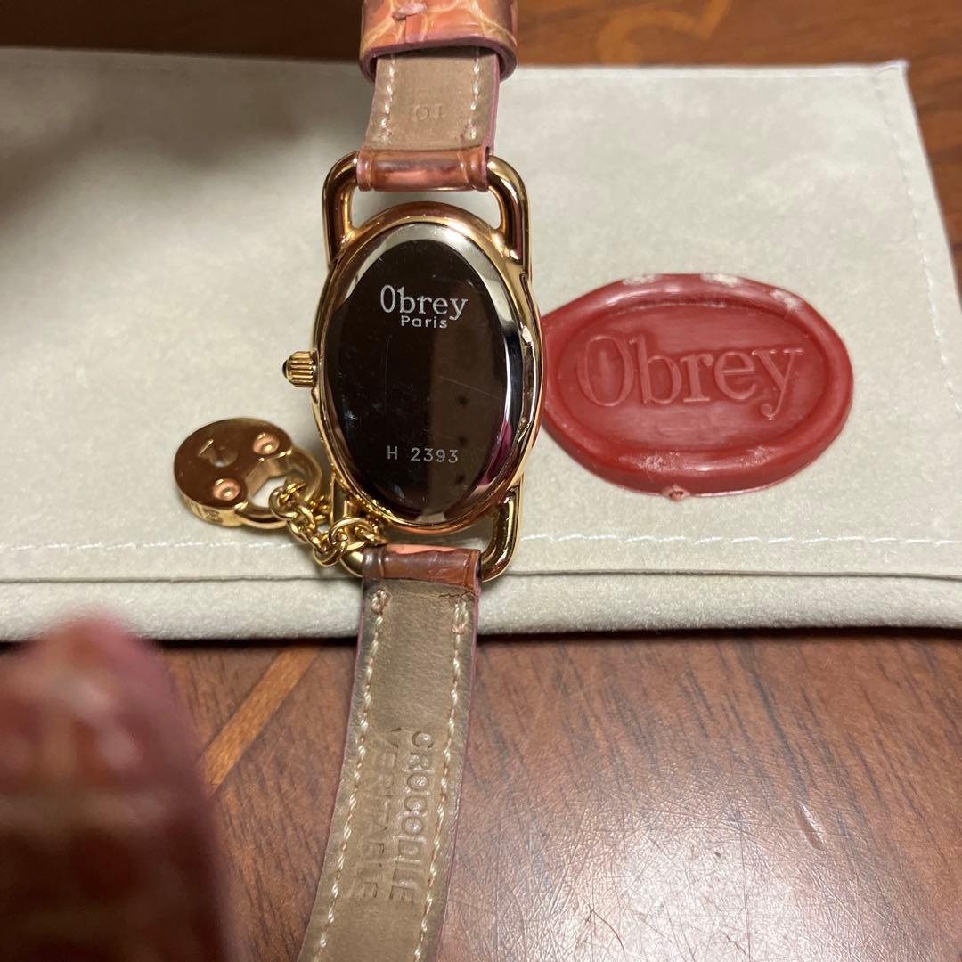 稼動中！Obray腕時計 チャーム付 ヴェルメイユ アラビア文字 シルバー 純正