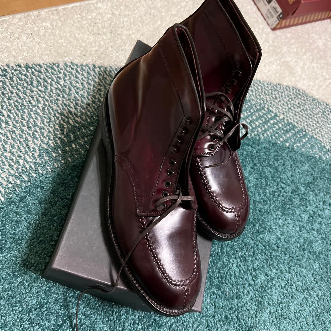 オールデンバーガンディ レザー ミッドカットブーツAlden 4540Hブーツ
