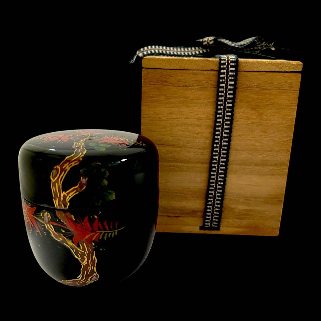 【茶道具】琉球塗 螺鈿茶器 松田勲作 漆器 漆芸 美術品 伝統工芸 共箱 箱書