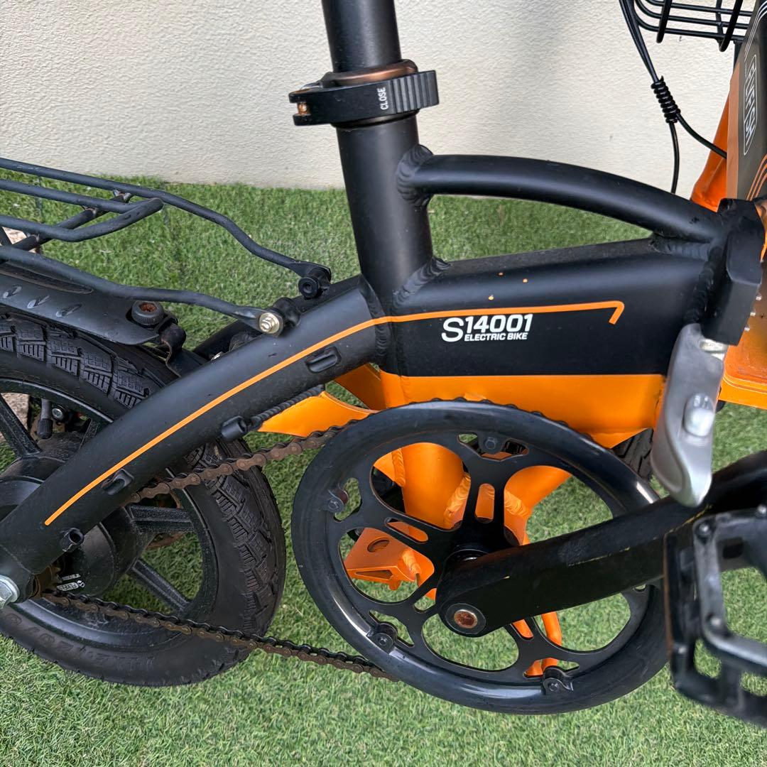 大阪発　ジャンクFLYFISH 電動アシスト自転車 オレンジ　引取り限定