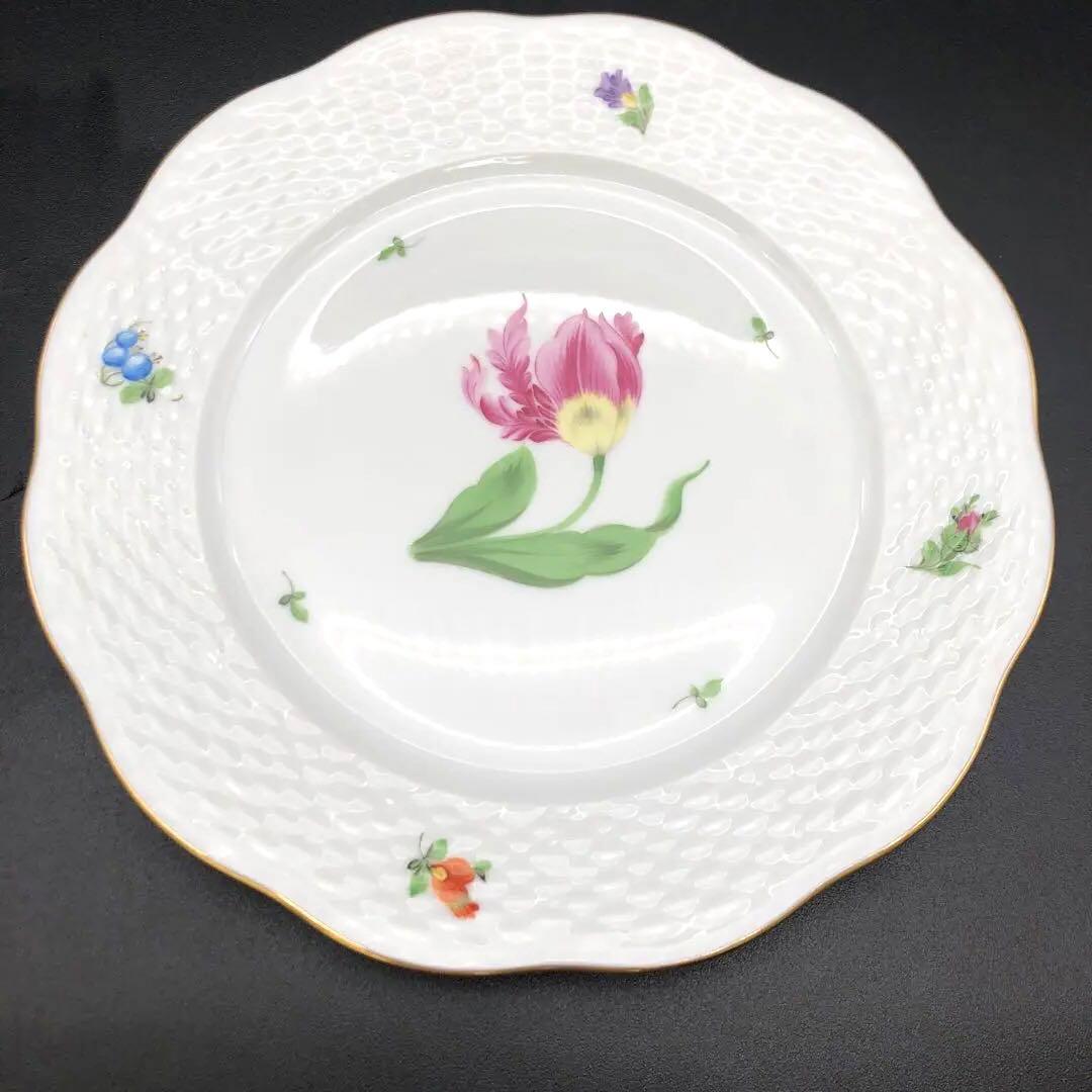 R【未使用品】HEREND ヘレンド 洋食器 ウィーンの薔薇　プレートセット