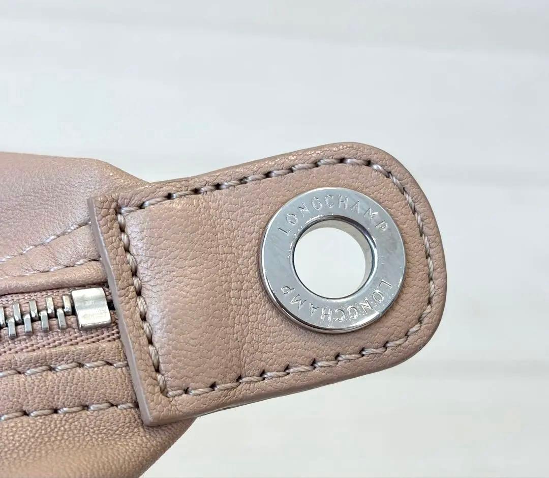 美品♡【ロンシャン】プリアージュキュイールL ベージュ