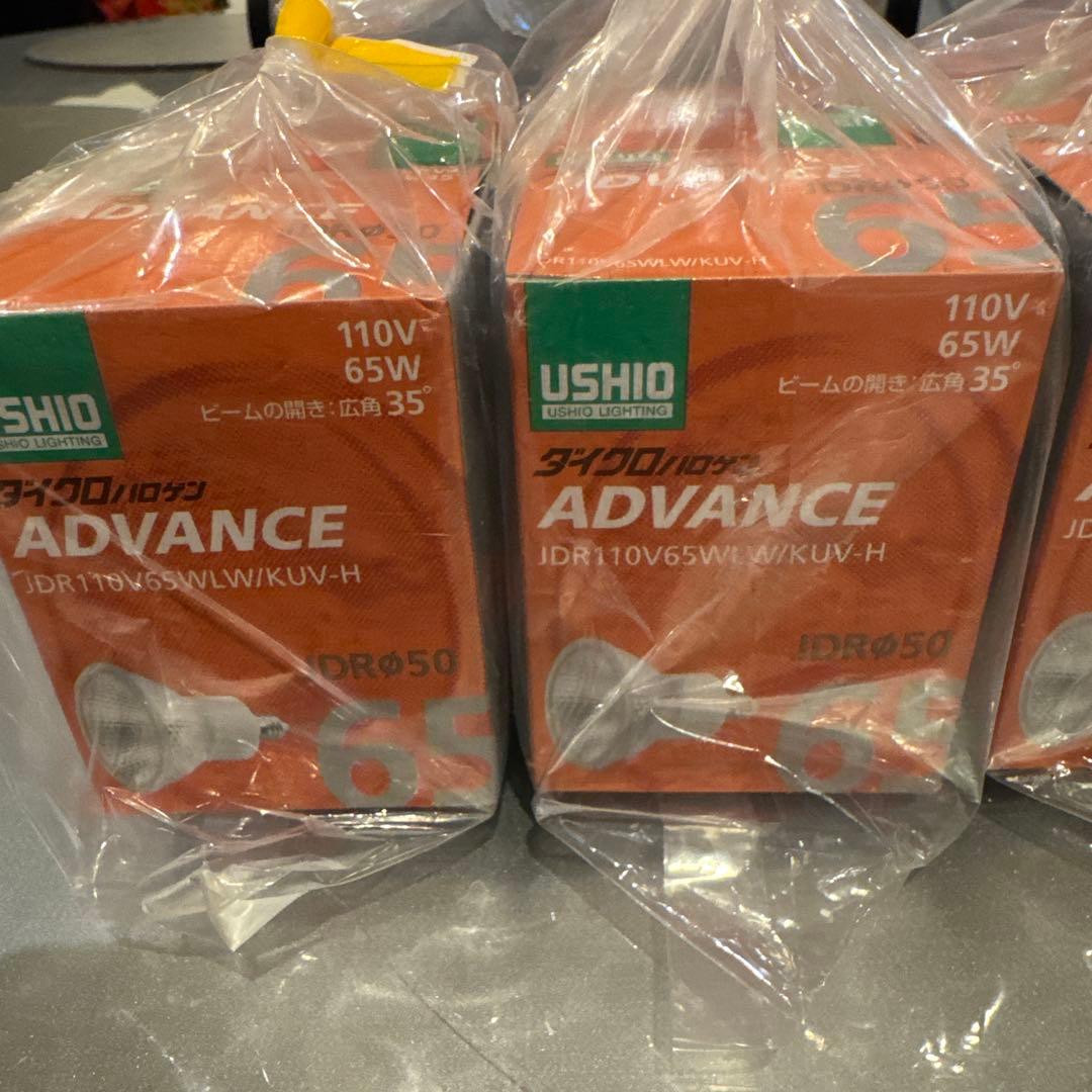 USHIO ダイクロハロゲン110V 65W KU-VH電球 35mm