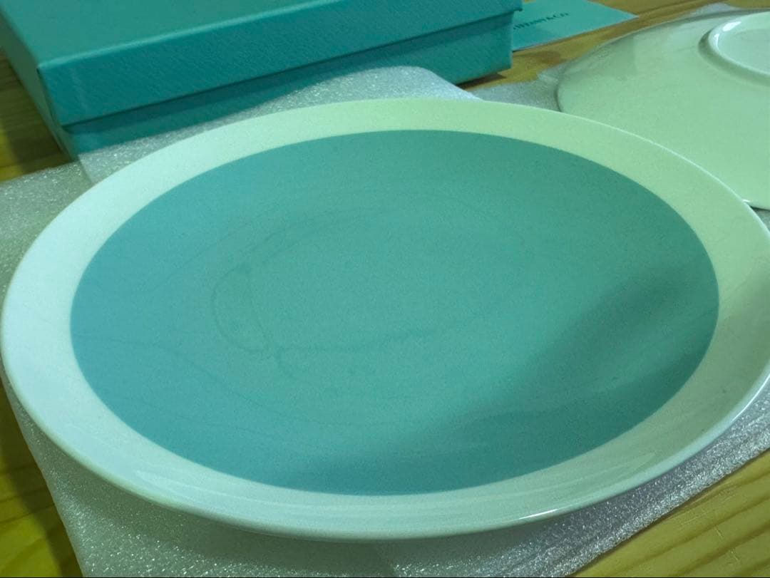 G1736 ティファニー カラーブロック デザートプレート 2枚セット 皿