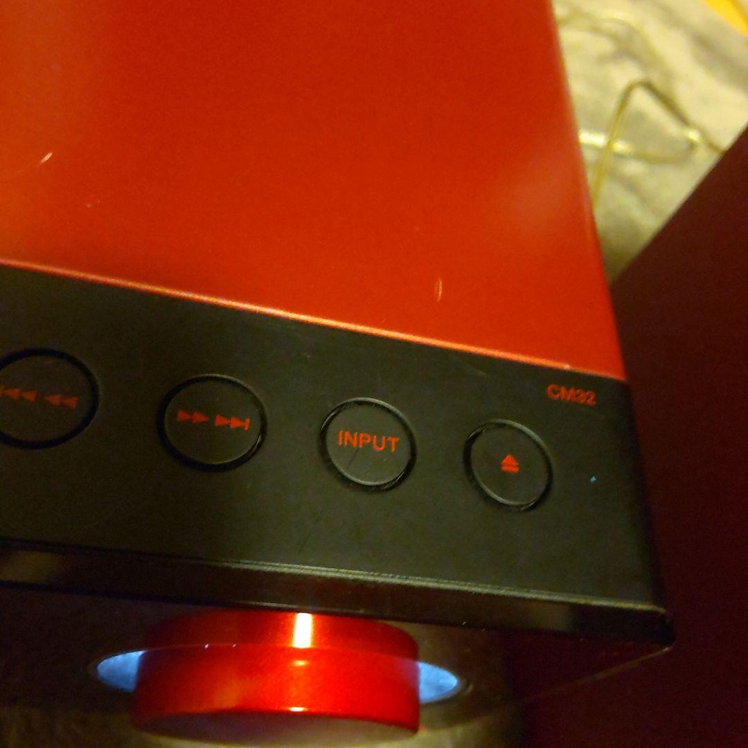Pioneer ミニコンポ 赤 リモコン付き　CM32