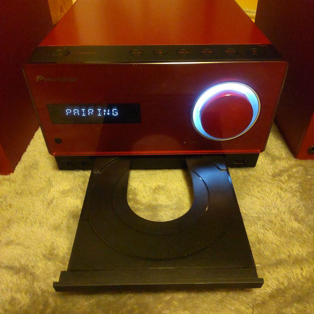 Pioneer ミニコンポ 赤 リモコン付き　CM32