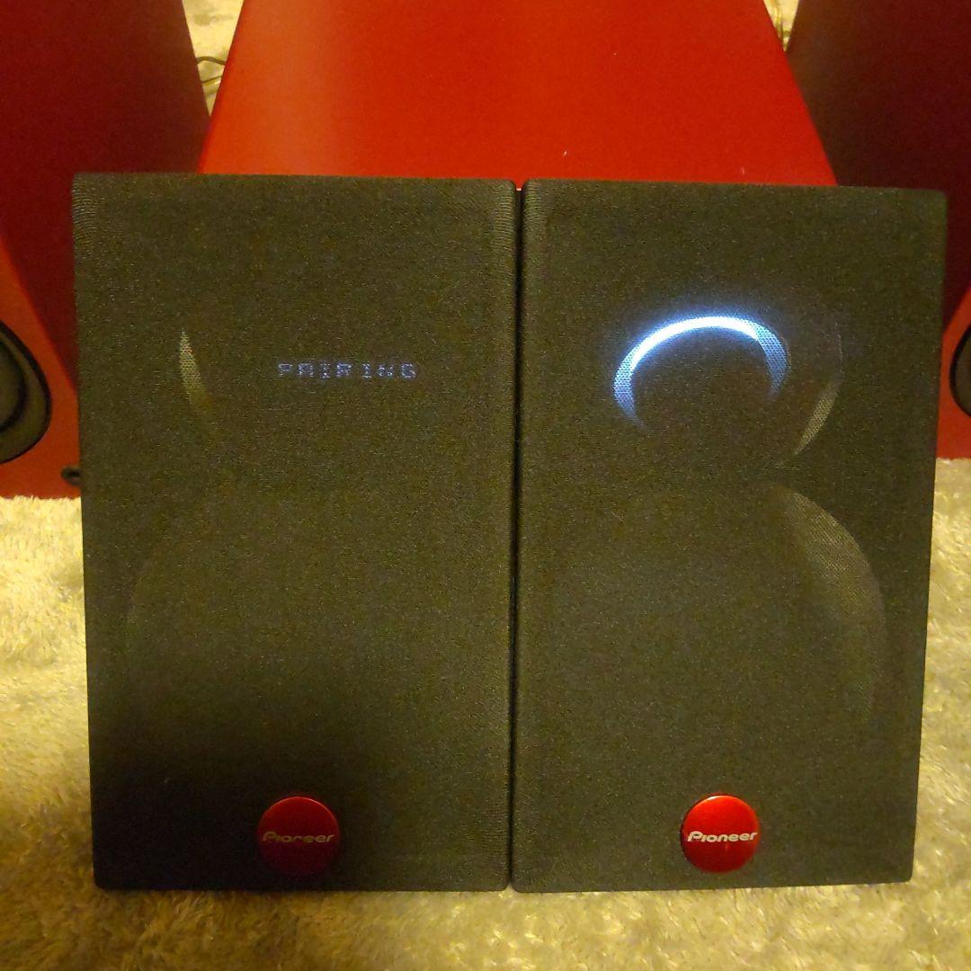 Pioneer ミニコンポ 赤 リモコン付き　CM32