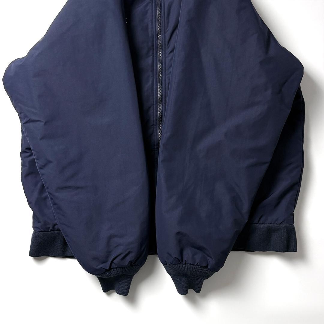 ランズエンド ウォームアップジャケット フリース M ネイビー 企業ロゴ